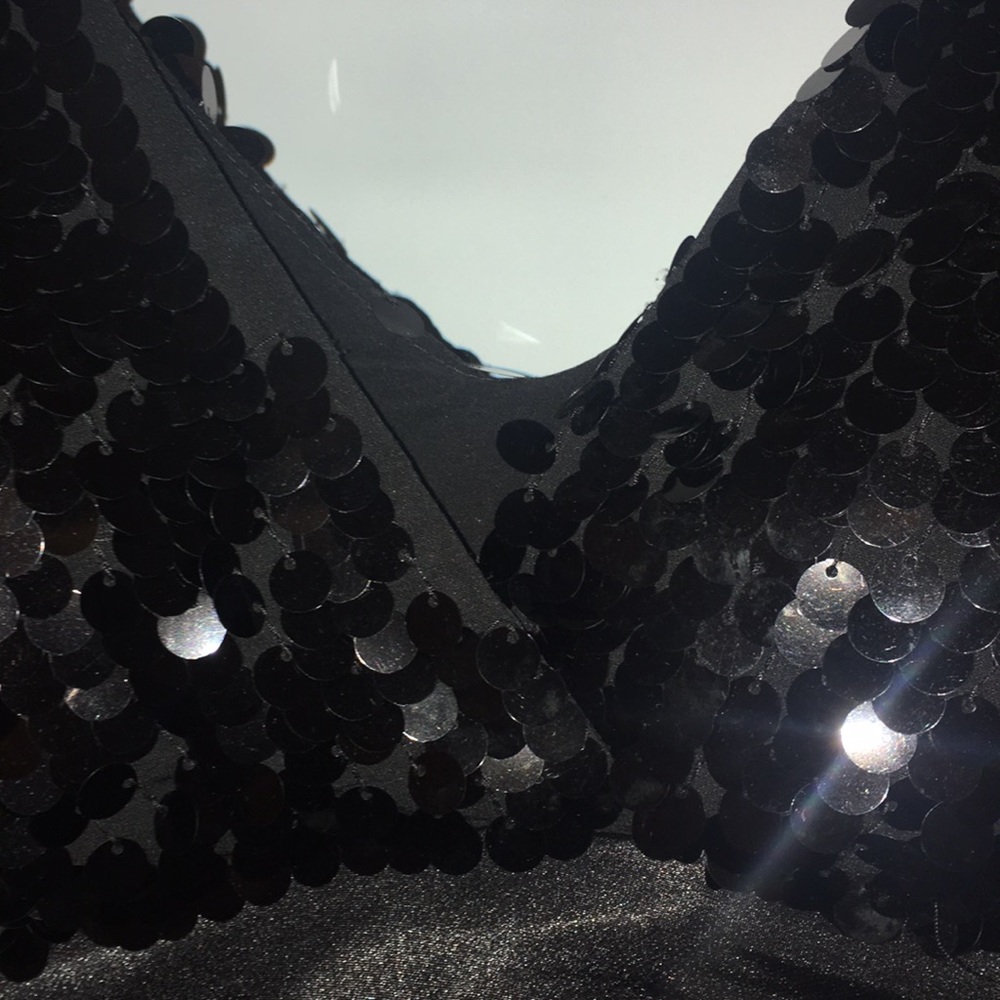 Black Sequin Cocktail Dress - Picture 4 of 4